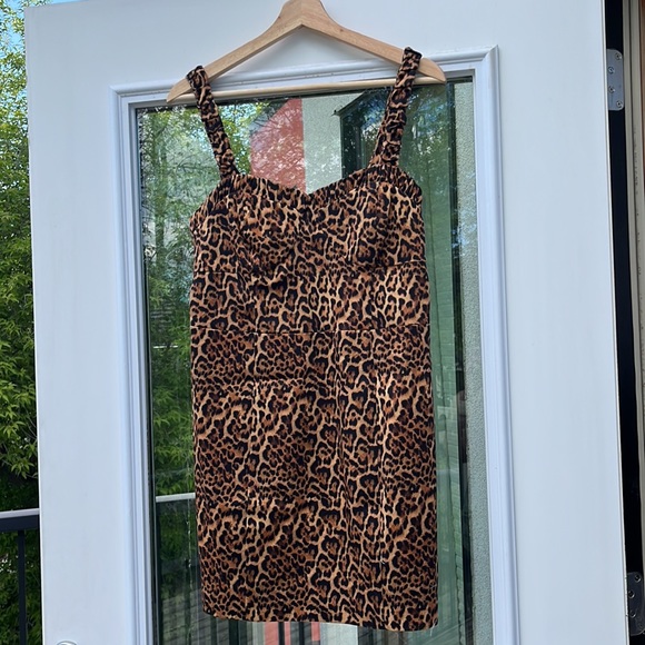 NWT Zara Animal Print Mini Dress - Picture 5 of 11